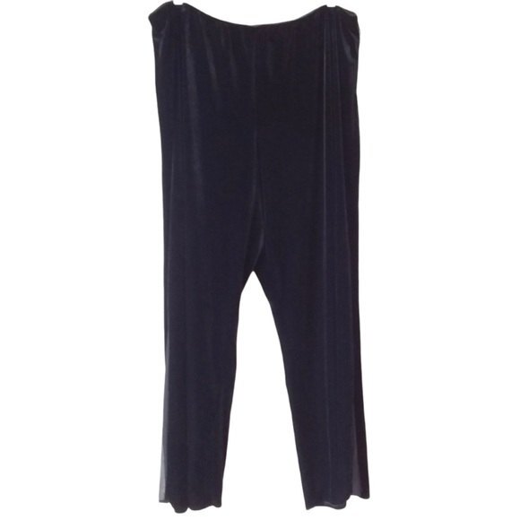 Alex Evenings Black Velvet Pull-on Pants 3X - Picture 1 of 10